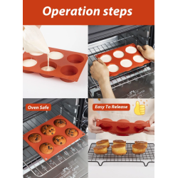 6-cavity muffin silicone mold