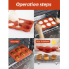 6-cavity muffin silicone mold
