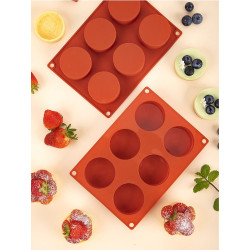 6-cavity muffin silicone mold