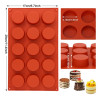 15-cavity muffin silicone mold