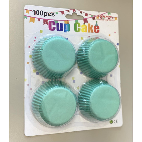 Pasztel zöld muffin papír / kapszli (100db/csomag)