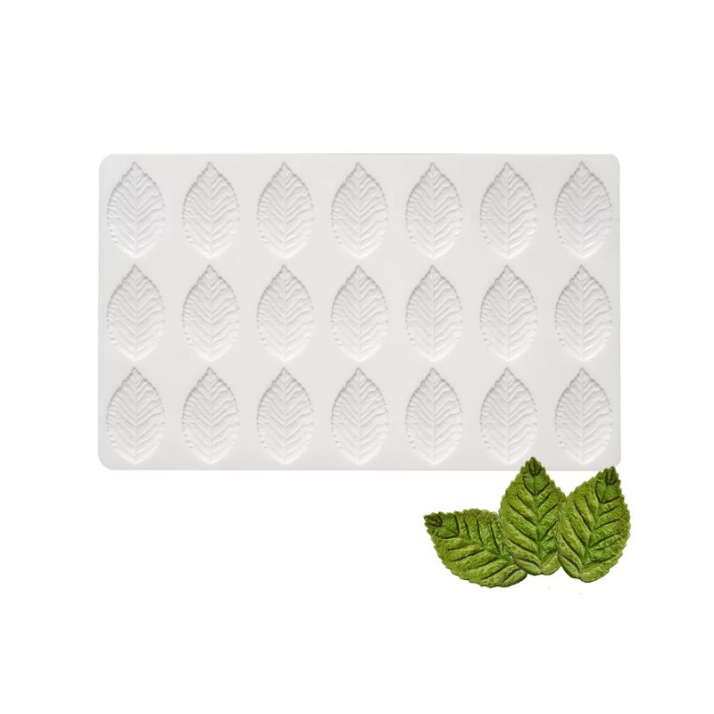 Leaf veiner - bonbon mold (21 leaves)