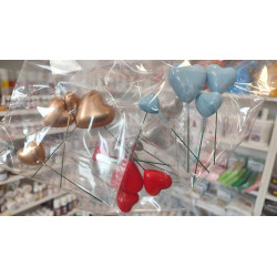 Hearts Cake Topper set of 4