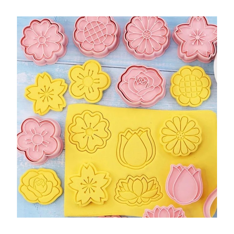 Flower cutting & embossing set of 8