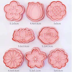 Flower cutting & embossing set of 8