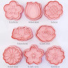 Flower cutting & embossing set of 8
