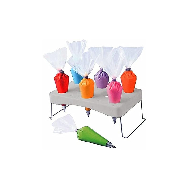 Decorating Bag & Flower Nail Holder Stand