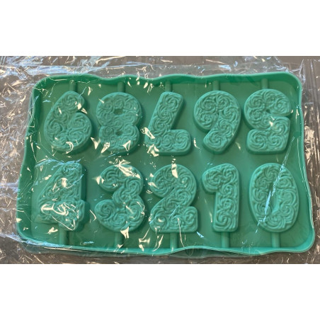 Rose pattern number silicone mold