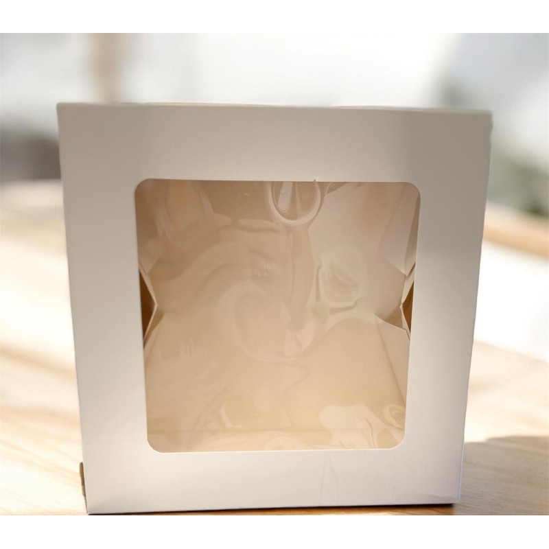 Cookies / Cake box with window 25x25x10 cm