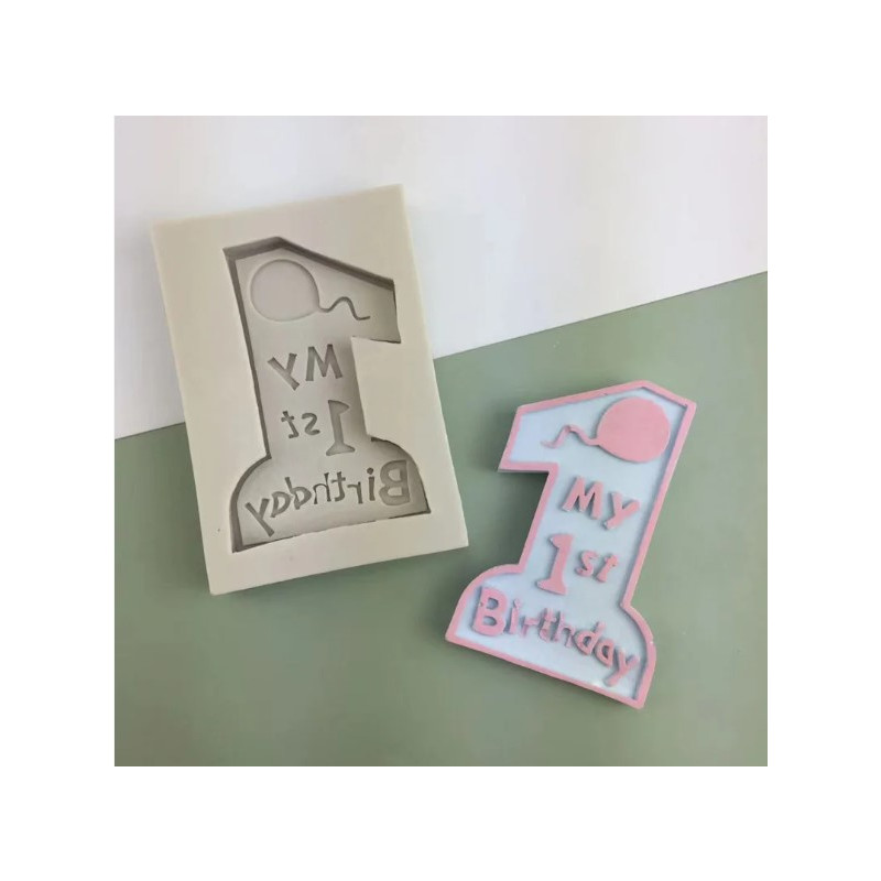 My 1st Birthday number 1 silicone mold