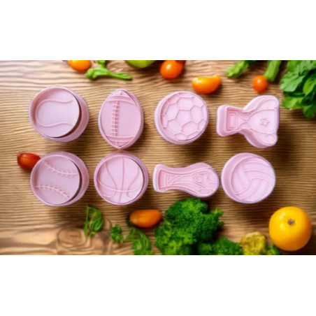 Sport cutter and embossing set of 8