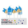Baby shower blue candles set of 5