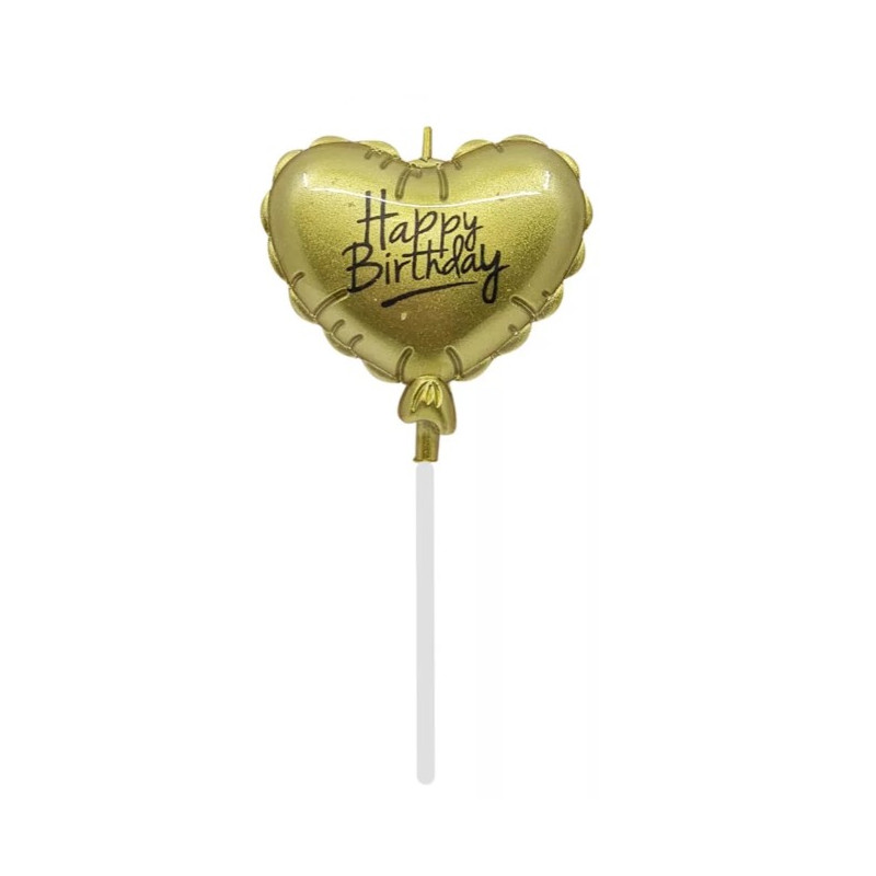 Gold Heart Balloon-shape Candle