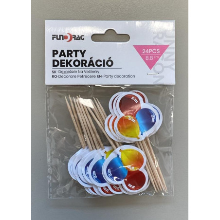 Muffin beszúró dekoráció kis luficsokor (24db-os)