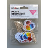 Muffin paper toppers - small balloons 24 pcs
