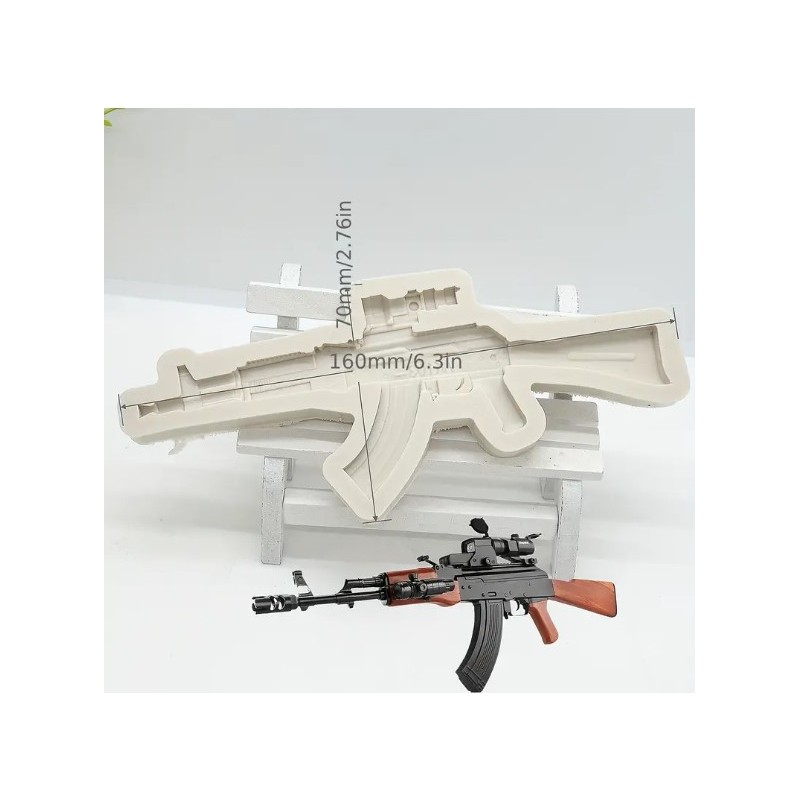 AK-103 Lőfegyver 3D szilikon forma