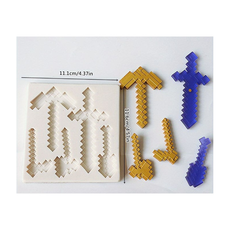 Minecraft weapons silicone mold