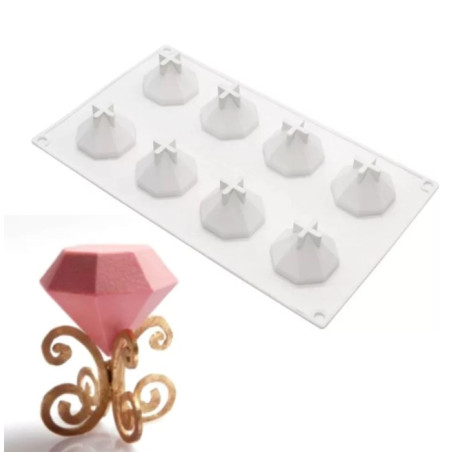 Gyémánt mousse szilikon 8 részes