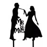 Mr & Mrs Nyakkendős Akril tortabeszúró fekete