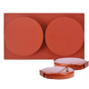 Silicone round baking mold 2-cavities 10 cm