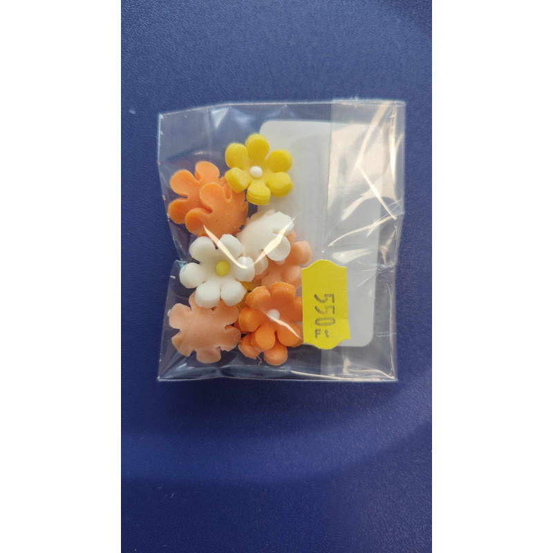 Marzipan mixed colours flowers