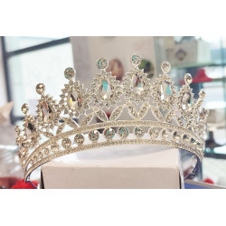 Korona, tiara ezüst hercegnős