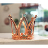 Korona, tiara rosegold hercegnős mini
