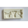 Reindeer silicone mold 3-cavities