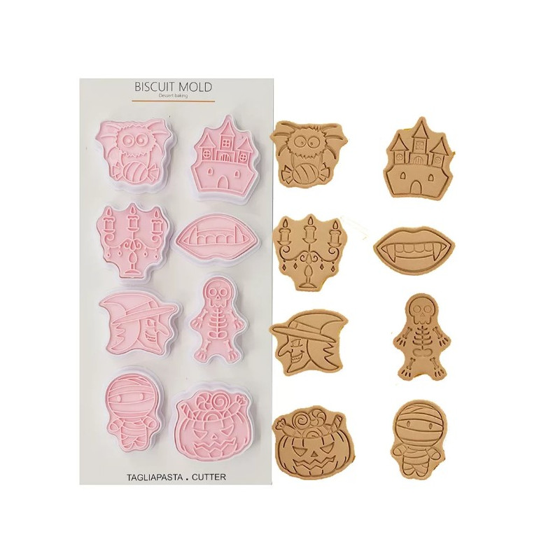 Halloween pattern cutter and embossing set of 8