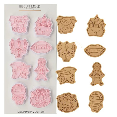 Halloween pattern cutter and embossing set of 8