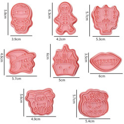 Halloween pattern cutter and embossing set of 8