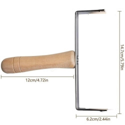 Wooden embossing rolling pin Reindeer Heads