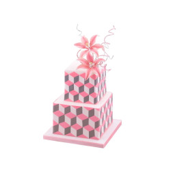 Tortaforma 22 cm magas állítható szögletes