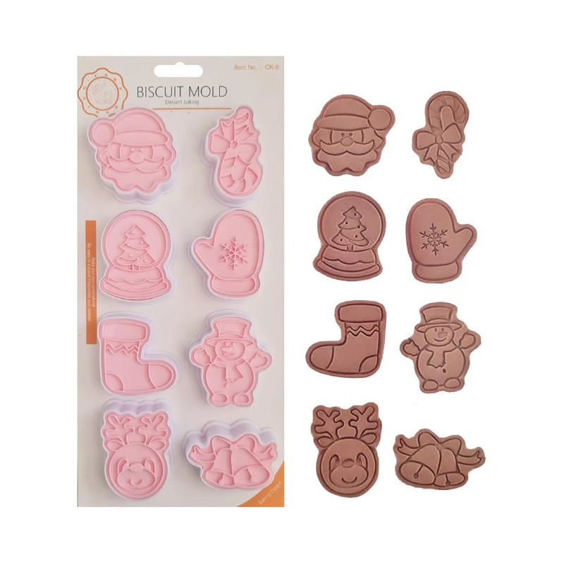Christmas cutter & embossing set of 8