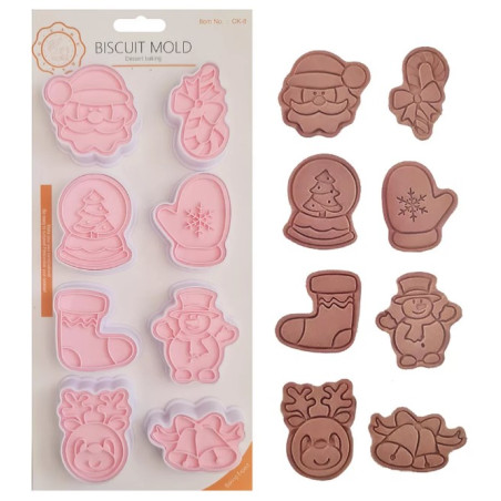 Christmas cutter & embossing set of 8