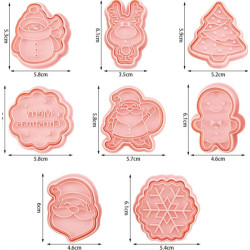 Christmas cutter & embossing 2. set of 8