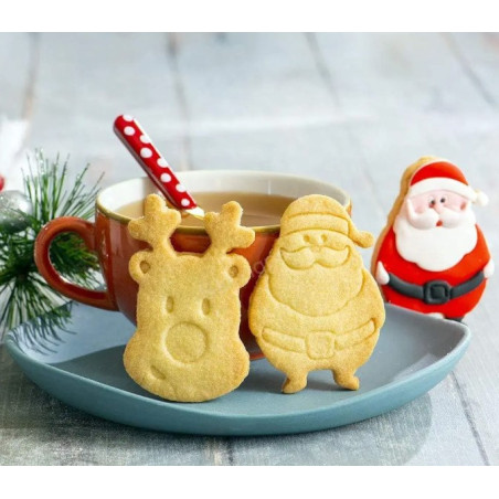 Santa Claus and Reindeer Cookie and Fondant Cutter