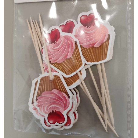 Muffin beszúró dekoráció Cupcakes (10db-os)