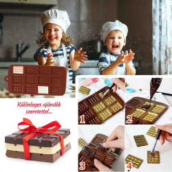 Mini táblás csoki szilikon forma