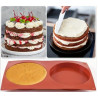 Silicone round baking mold 2-cavities 20 cm