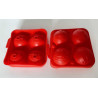 3D Christmas ball silicone mold with 4 cavities