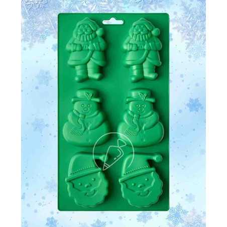 Christmas silicone mold 6 cavities