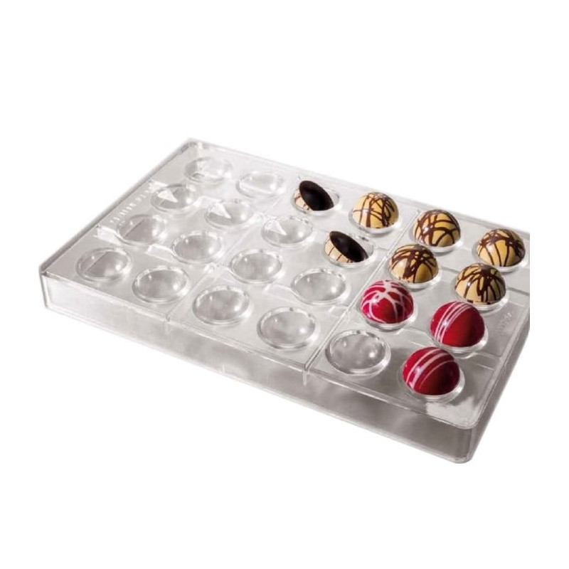 Semi-sphere polycarbonate chocolate mold