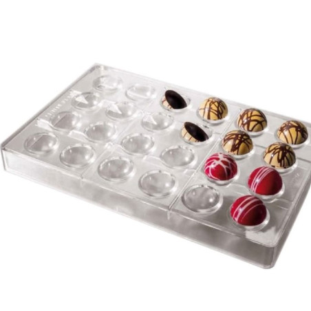 Semi-sphere polycarbonate chocolate mold