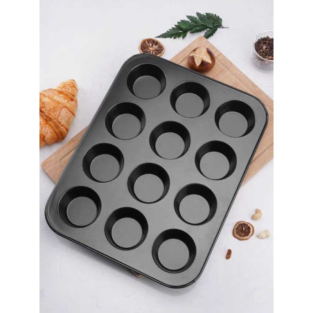 Muffin baking pan - 12 cavities