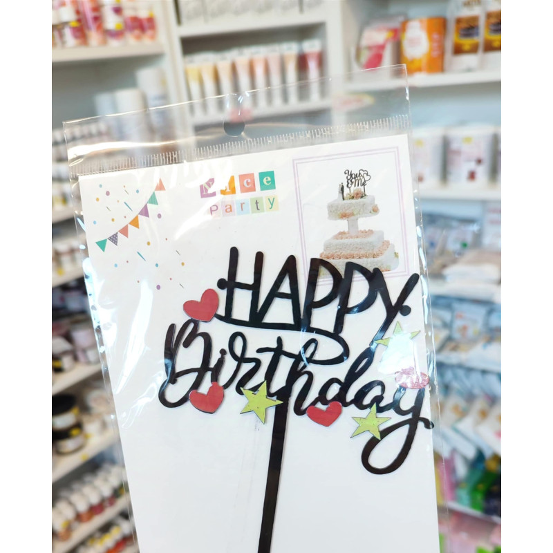 Happy Birthday Fekete Szülinapi beszúró