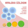 Kerek nyalóka szilikon (6 részes)