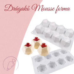 Drágakő mousse szilikon forma