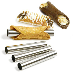 Stainless steel cannoli tubes set of 3