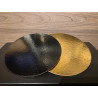 Golden - Black two-sided cake card 25 cm